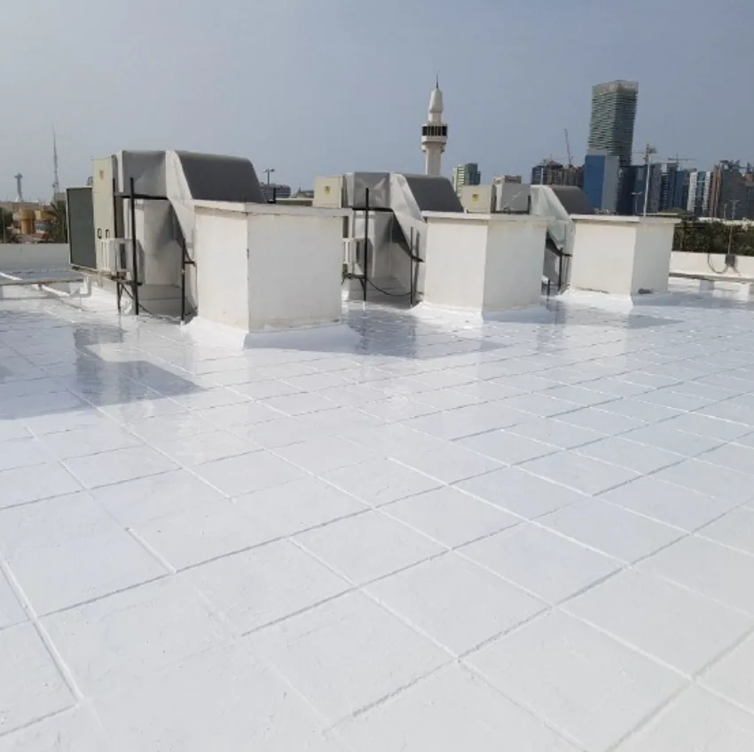 Rooftop surface with mechanical equipment and raised service bases